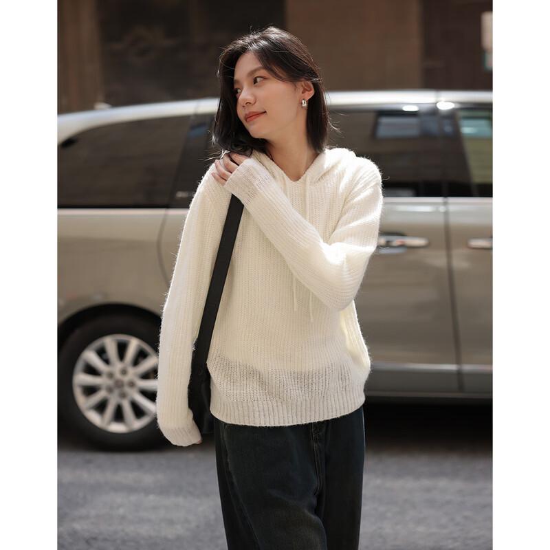 Demana Women's Hooded Knit Pullover Sweater