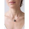 Collier - PEARLS &amp; COLORS - Perle de culture de Tahiti 8-9 mm ronde - Argent 925 - Perle noire - 42 cm