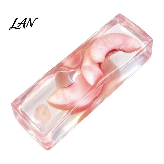 Clear Bar Calming Toys Squeeze Toy with Fake Fruit Inside, Stress Relief Shapeable Squeezing Stick Sensory Toy, Transparent Strip Figdet for