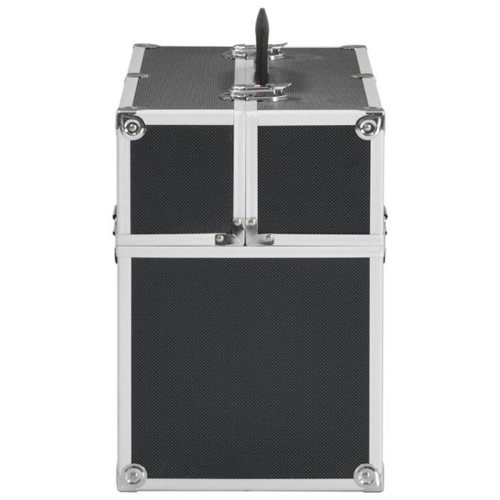 VidaXL Mallette à maquillage 37x24x35 cm Noir Aluminium
