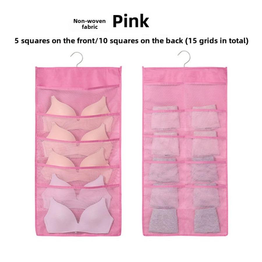 

Подвесная сумка для хранения нижнего белья, настенная сумка для хранения носков, двухсторонний подвесной органайзер для нижнего белья Obverse 5 + Reverse 10