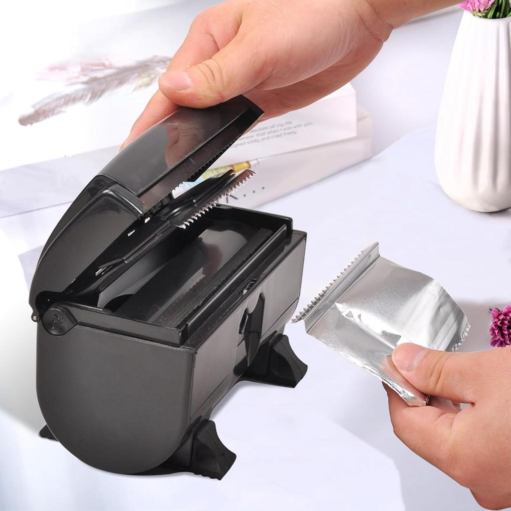 Aluminum Foil Dispenser with Cutter, Highlighting Foil Roll Paper Dispenser Assistant Hair Foil Holder Cutting Tool for Aluminum Foil, Hair Foils