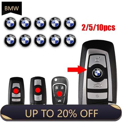 For BMW 2/5/10pcs 14MM Car Key Shell Sticker 3D Aluminum Auto Key Remote For BMW F30 F10 E90 F20 E46 E60 E70 E39 E36 E87 E28 X2