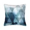 Geometric Shaped Blue Doodles Pillowcase Cushion Cover Geometric Ink Blue Throw Pillow Case Cover Home Zipper 40*40Cm