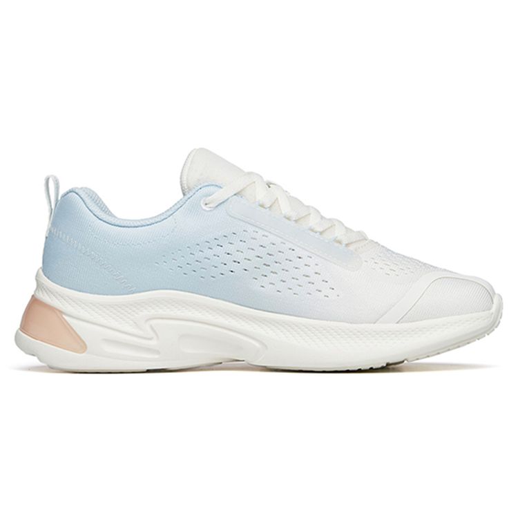 Anta Low Top Running Shoes With Elastic Gel Technology Women Sneakers White Blue 122225522-5