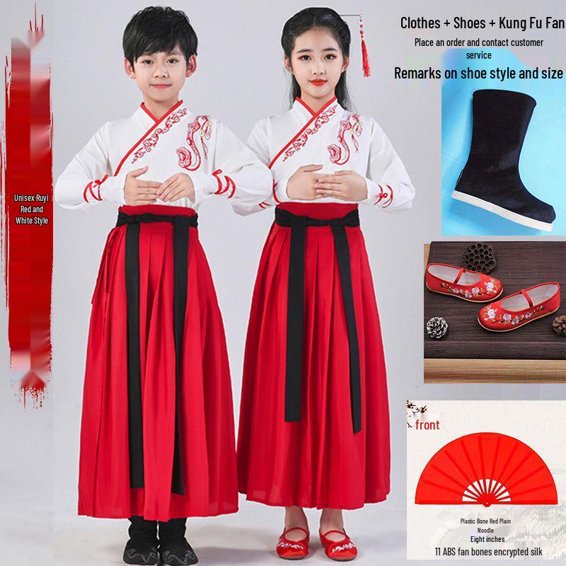 Children's Hua Mulan Hanfu Costume for Boys and Girls - Chinese Style Choir and School Uniform