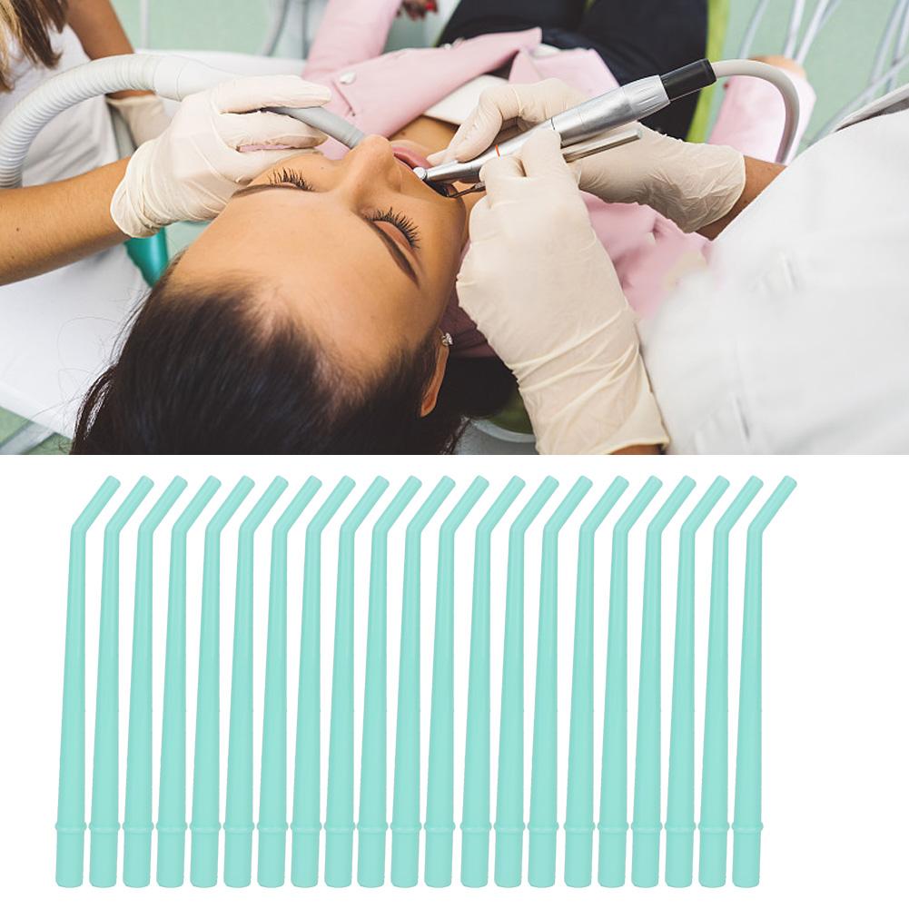 25 Stück Dental Chirurgie-Absaugspitzen Einweg Speichelabsaugschlauch Set (Grün Groß)