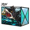Acrylic Stationery Organizer Stained Glass Style Pen Holder, Unique Desktop Organizer, 3D Creative Gift for Students Embossed Relief Pattern