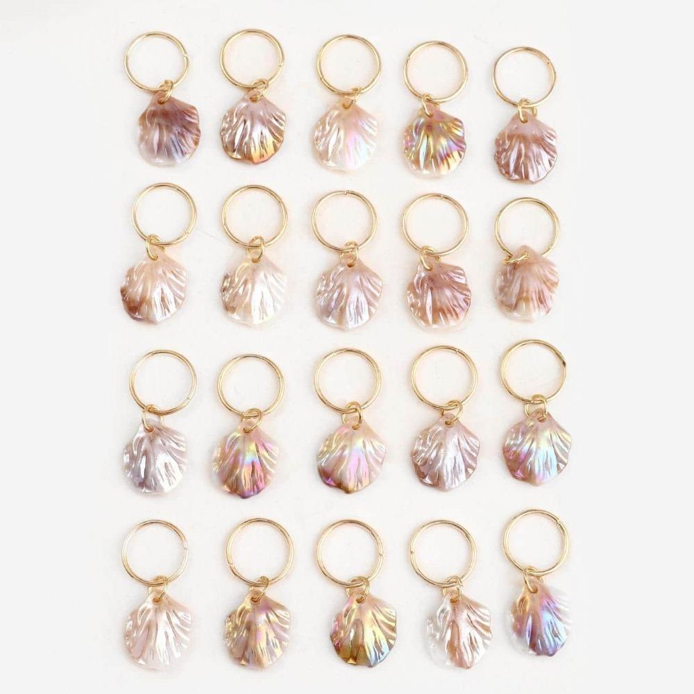 

20 шт. Металлические зажимы-манжеты, набор колец для волос-ракушек, трубки для плетения волос, украшения для волос 20Pcs фиолетовый