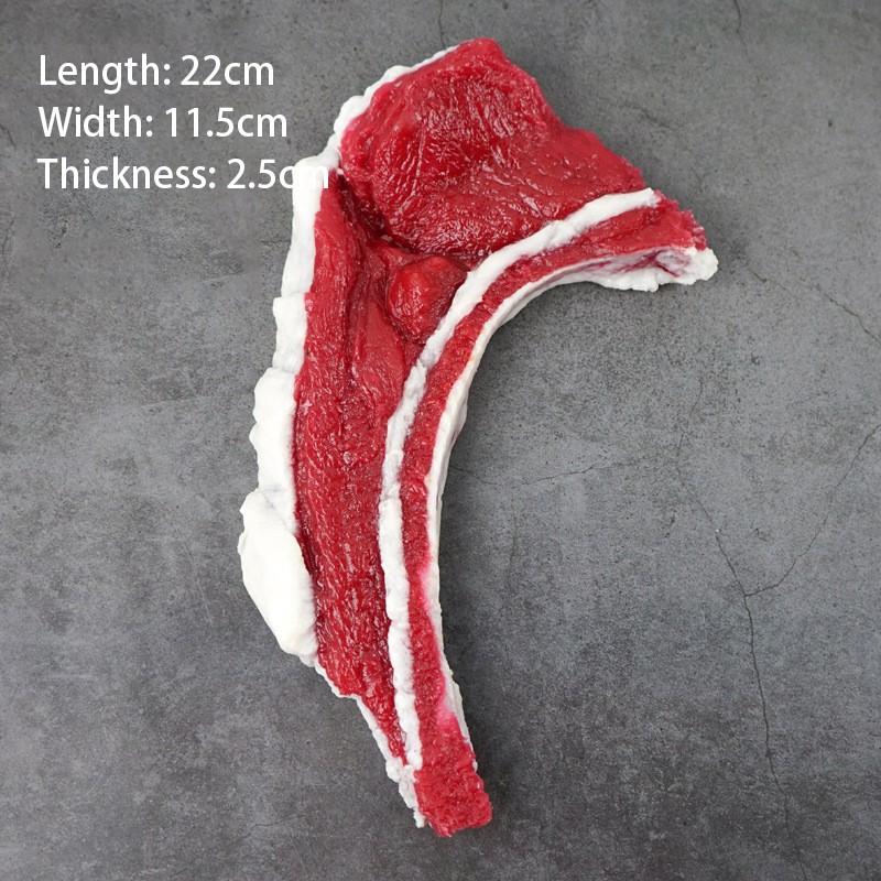 1PC Fake Food Meat Restaurant Store Shop Decor Artificial Food Fake Beef Chops Artificial Meat Meat Model Decor Props