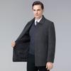 Double-sided woolen cashmere coat men's medium-length middle-aged dad wear business casual removable liner woolen woolen coat
