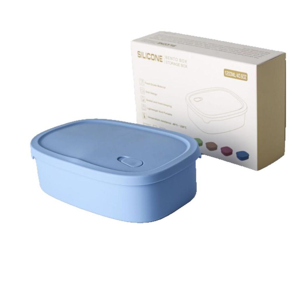 Customizable Silicone Lunch Box with Multiple Capacities, Microwave & Fridge Safe, Perfect for Office Workers & Students