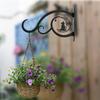 2pcs Metal Wall-Mounted Plant Hanger With Animal & Moon Design Iron Heavy Duty Vintage Wall Bird Feeder Hooks Porch Bracket