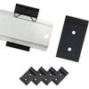 4Pcs 1.02 Width DIN Rail Mount Clip Black Universal DIN Rail Fixed Clamp Aluminum Alloy Snap In Din-Rail Mounting Brackets
