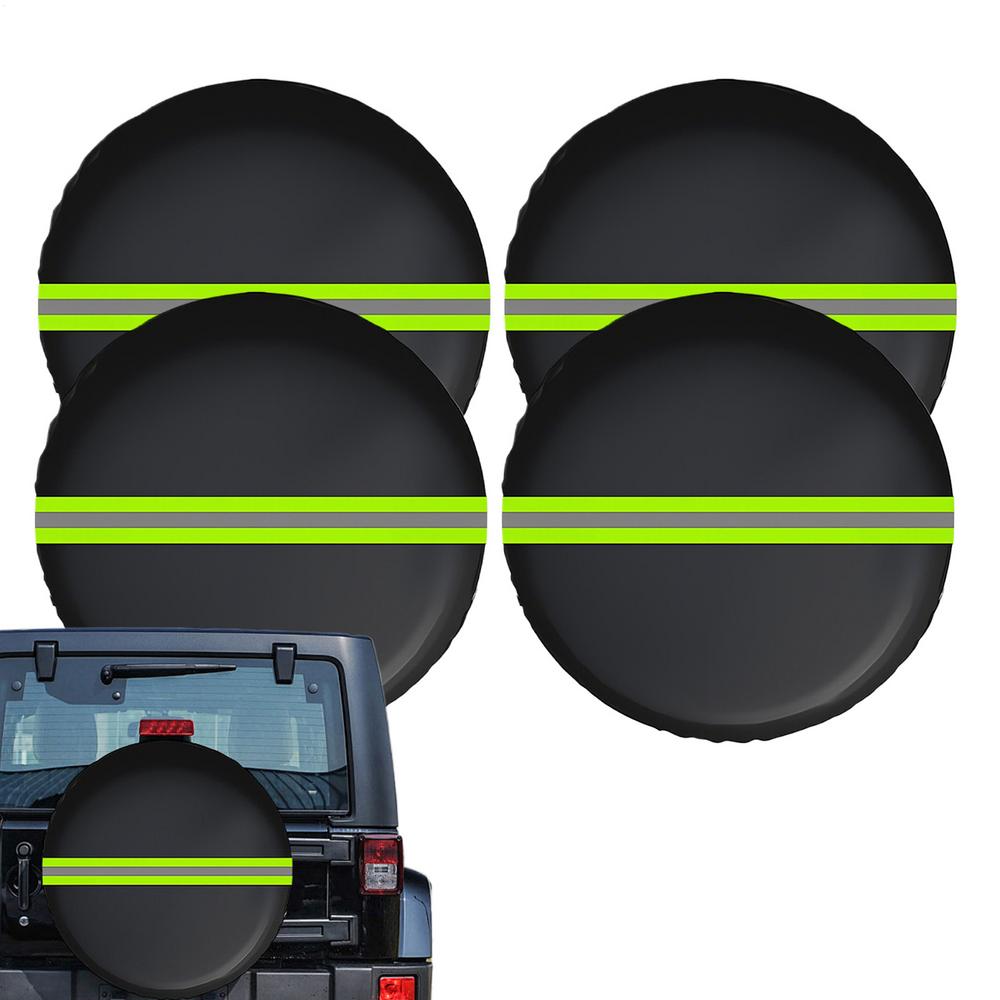 Tire Covers Sun Rain Snow Protector Dustproof Waterproof Reflective Protector For Outdoor Roadtrip Garage Trailer Camping Home