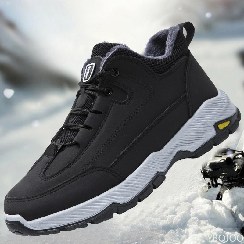 

Мода Новая Модная удобная обувь из толстого хлопка повседневная универсальная зимняя обувь с высоким верхом, снегоходы, противоскользящая износостойкая обувь 39 чёрный