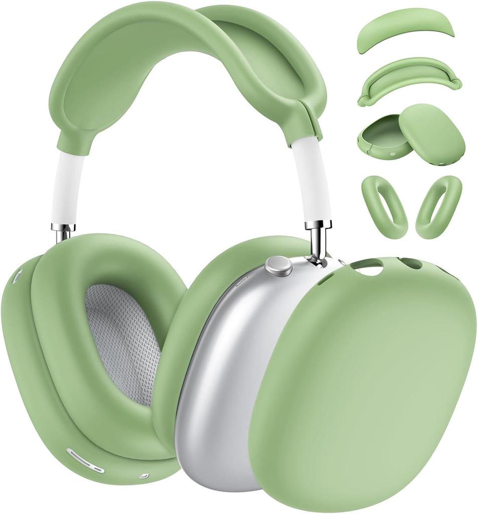 Solid Color Silicone Protective Case for AirPods Max - Over-Ear Soft Shell Cover