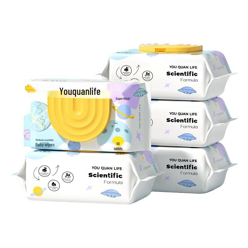 Extra Thick Baby Hand & Mouth Wipes - 5 Large Packs