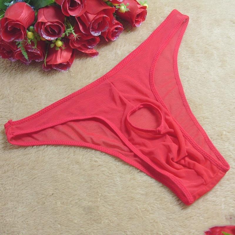 Mens Underpants Jockstrap Knicker Low Rise See-through