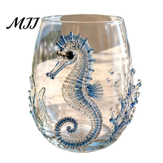 Bicchiere Creativo per Iniziare la Conversazione 12oz Tazza d'Acqua Polpo, Design in Rilievo, Tazza Dipinta a Mano in Stile Marino da Bere per Amanti dell'Oceano Bar di Casa