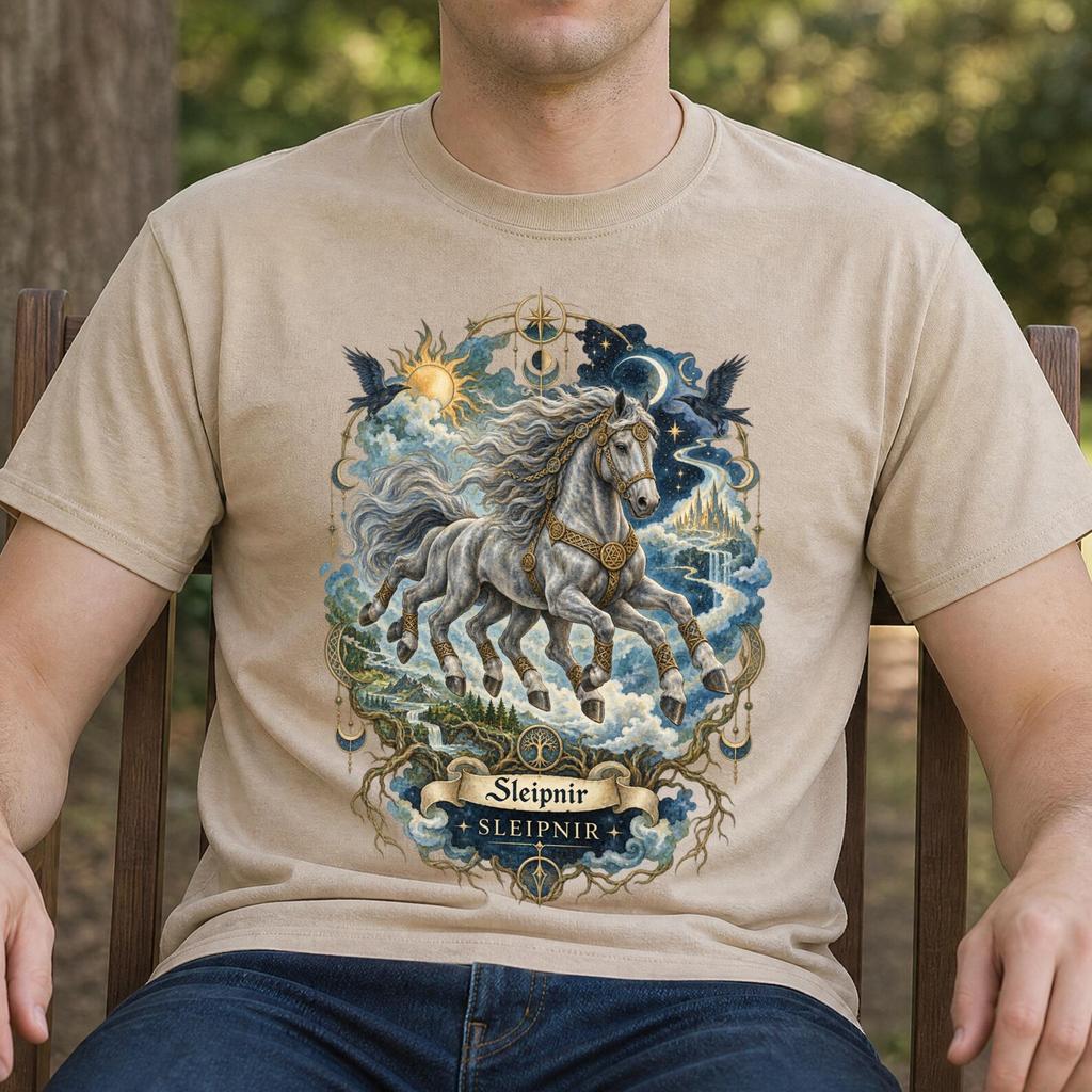 Tarot Sleipnir Shirt - Front or Back Print - Mythology Gift