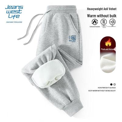 Męskie zimowe spodnie joggery z podszewką z polaru Jeanswest