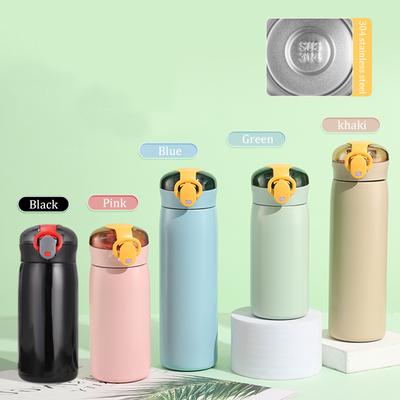 Dětská termoláhev z nerezové oceli 320/460ML Přenosný dětský hrnek se slámou studená a horká termoska na studenskou vodu