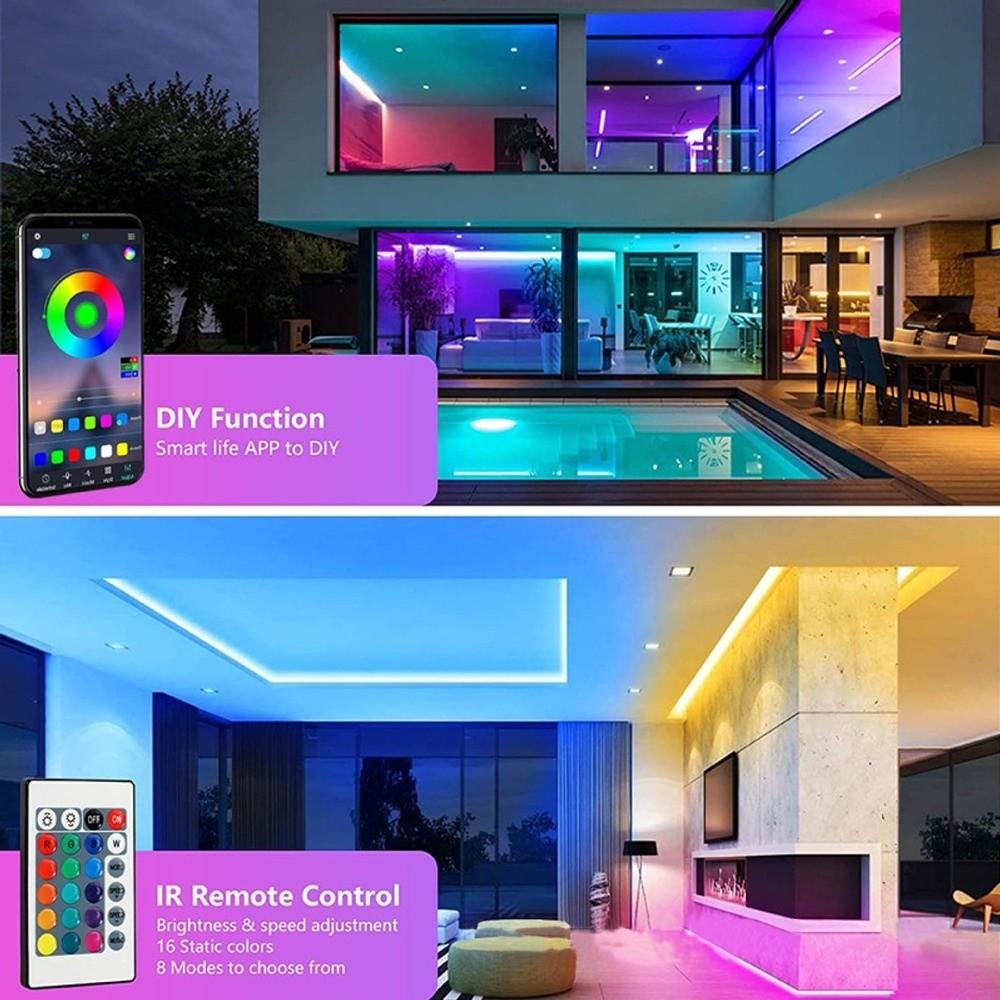 Smart Lights RGB Neon Strip Waterproof 5V Power Flexible LED Strip App Control Remote Control Neon Strip Lights Party Decor