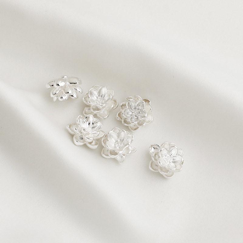 Gold-Plated Lotus Spacer Bead for DIY Jewelry and Handmade Pendants