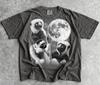 Lemur Moon Shirt, Distressed Animal Graphic Tee, Retro Full Moon T-Shirt, Nature Lover Gift