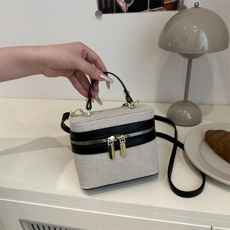 Vintage Fashion Patchwork Women's Bag 2026 Summer Newest Elegant Single Shoulder Trendy Box Handbag Crossbody Bags