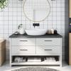 VidaXL Dark Grey Bathroom Countertop 100x40x6 Cm Treated Wood 3156226