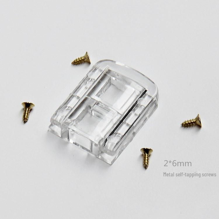 Transparent Acrylic Adhesive Lock: Punch-Free Organic Glass Door Lock, Strong Pet Door Protection.