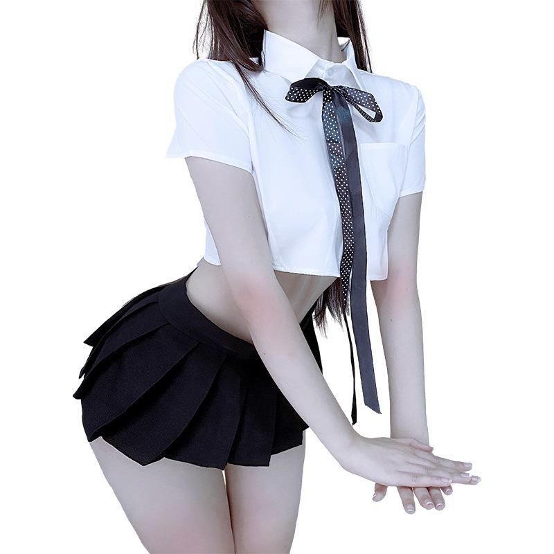 Sex Uniform Temptation Pure College Costume Cosplay Lace-up Butterfly Sex Underwear Pure Desire