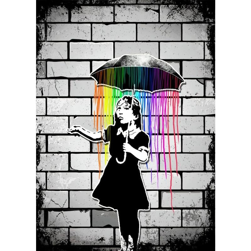 Banksy Street Graffiti Dekorativní Plátno Malba Dívka s Balónkem Sleduj Své Sny Opice Umění Plakáty Tisky Pokoj Nástěnná Dekorace