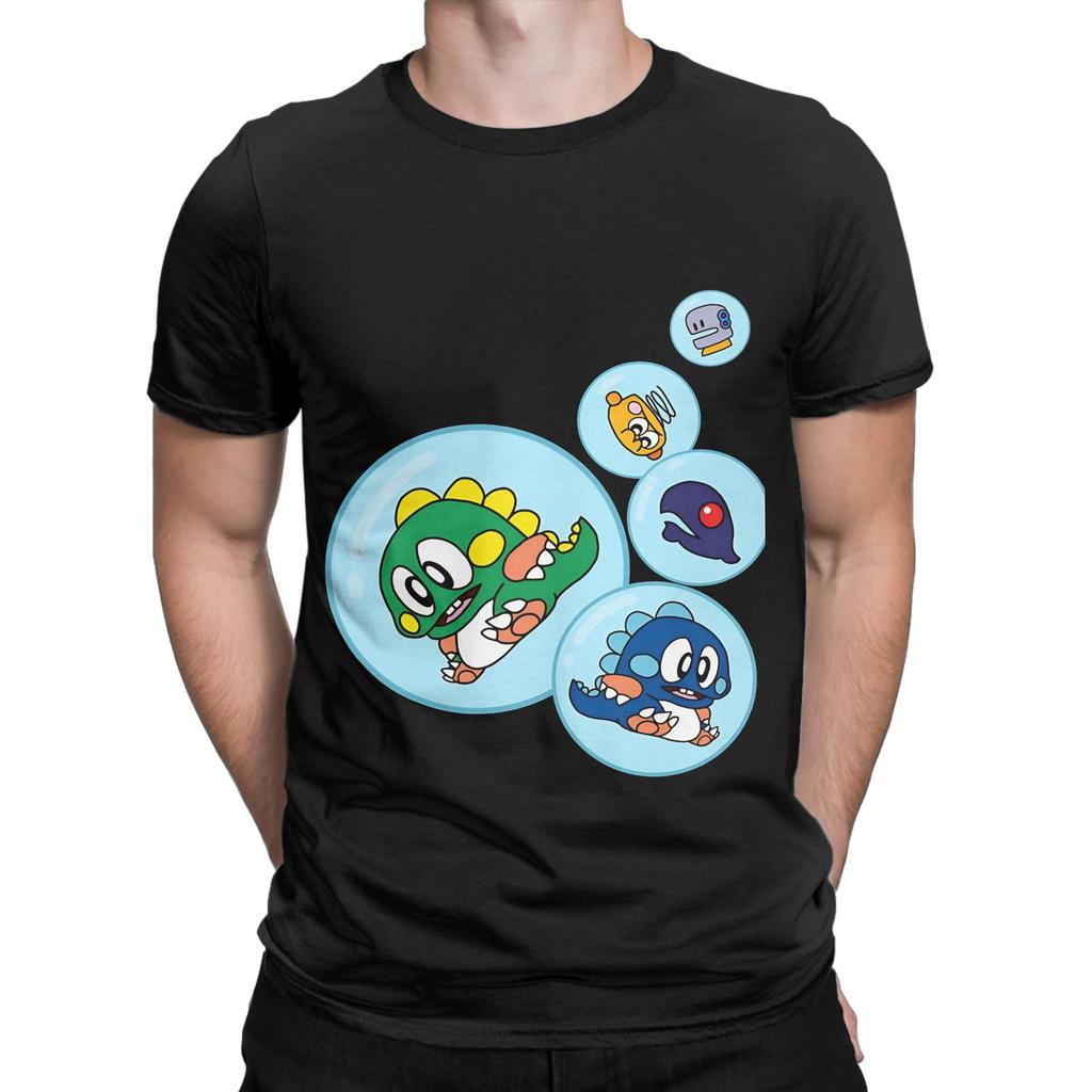 Bubble Nyhetsgrafik 100% Bomull T-shirt Bubble Bobble T-shirts Toppar För Män