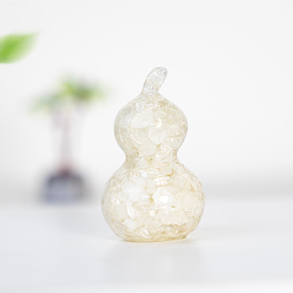 

Resin Filled Natural Crystal Gourd Ornaments For Home Decor Gift Ideas Style I