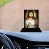 Jesus Wooden Car Dashboard Idol Handmade Religious Figurine for Home Decor Catholic Christian Showpiece