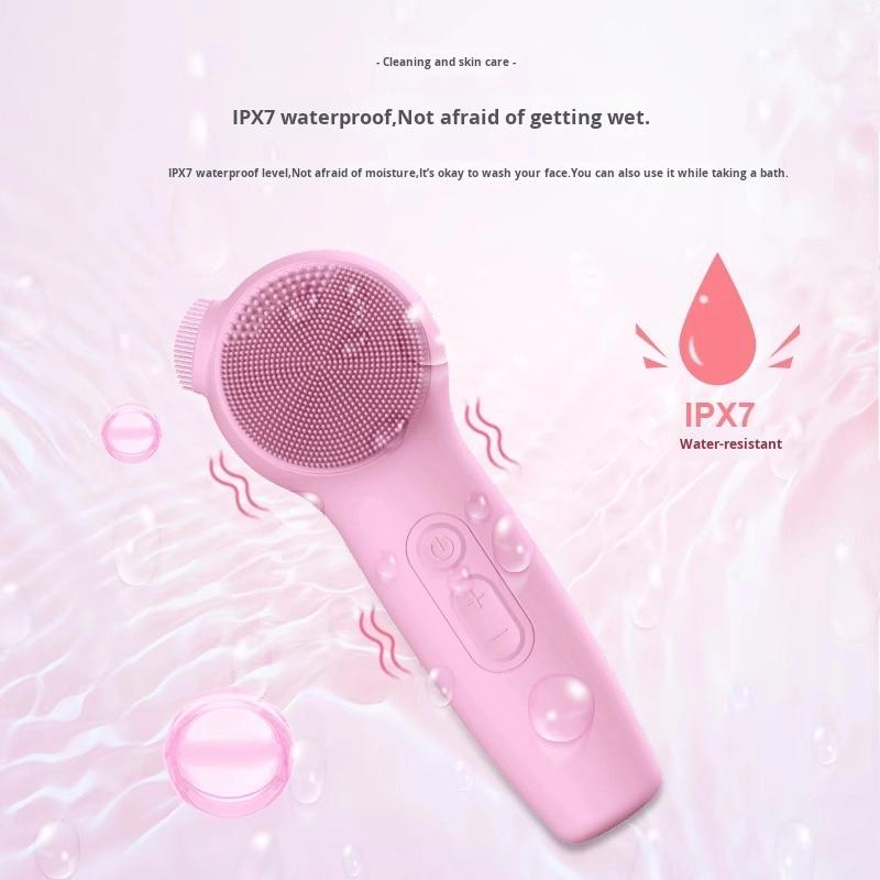 Waterproof Soft Silicone Handheld Face Washing Brush Manual Vibration Facial Cleansing Exfoliator Pore Cleaning Deep Cleansing