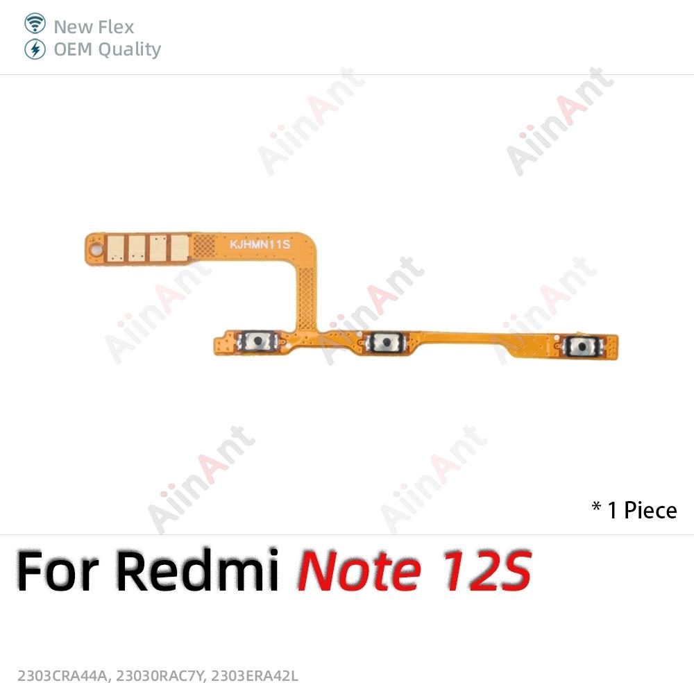 OEM On Off Buttons key Volume Power Flex Cable For Xiaomi Redmi Note 12 15 12C 15C 12R 12s Turbo Pro Max Plus 4G 5G