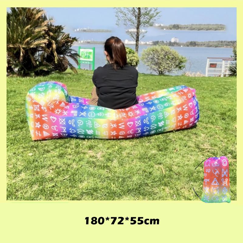 Outdoor Air Lazy Inflatable Sofa Bag Portable Camping Sofa Mattress Music Festival Concert Recliner