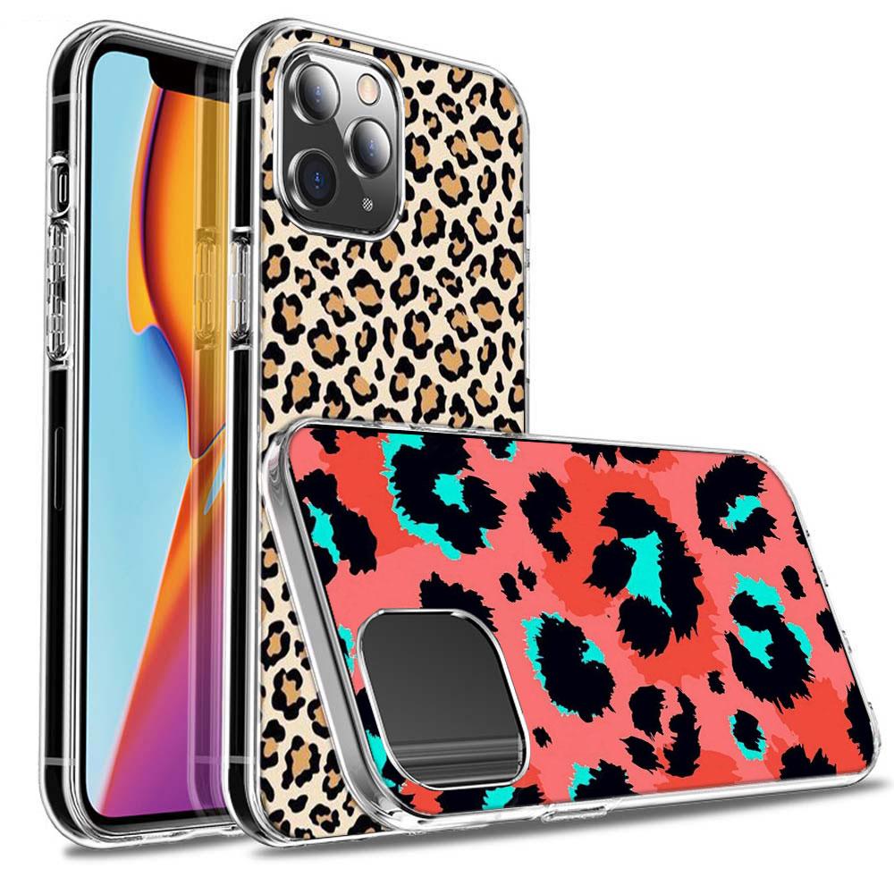 Leopard Print Pink Phone Case For Iphone 16E 15 Pro 14 Plus 17E 16 17 Pro Max Air 11 12 13 Mini Shockproof Capa Cute Cover TP