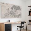 Retro Map of Northern Eurasia Wall Hanging,Frameless,Home Decor,Study,Geographical Tool,Tourism/education Tools