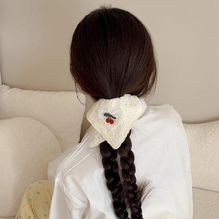 Stylish Cherries Hair Scrunchies Women Adjustable Durability Hair Rings