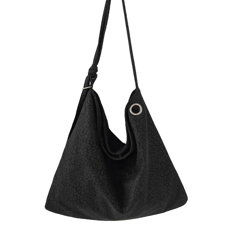 Casual leopard print bag women's versatile new large-capacity tote bag retro commuter messenger shoulder bag