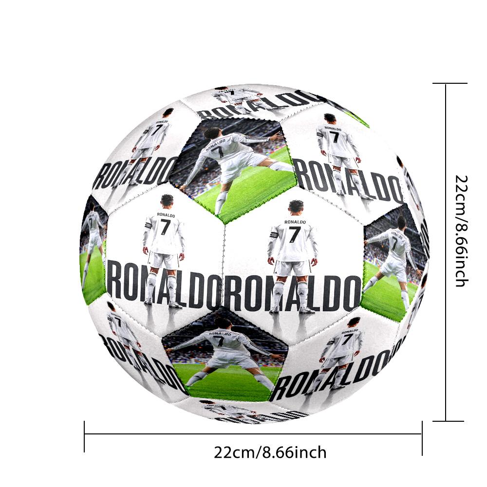 Ronaldo's Portugal Jersey Soccer Ball Size 5 Football Machine-Stitched Indoor/Outdoor Training and Matches Ideal for Soccer Enthusiasts