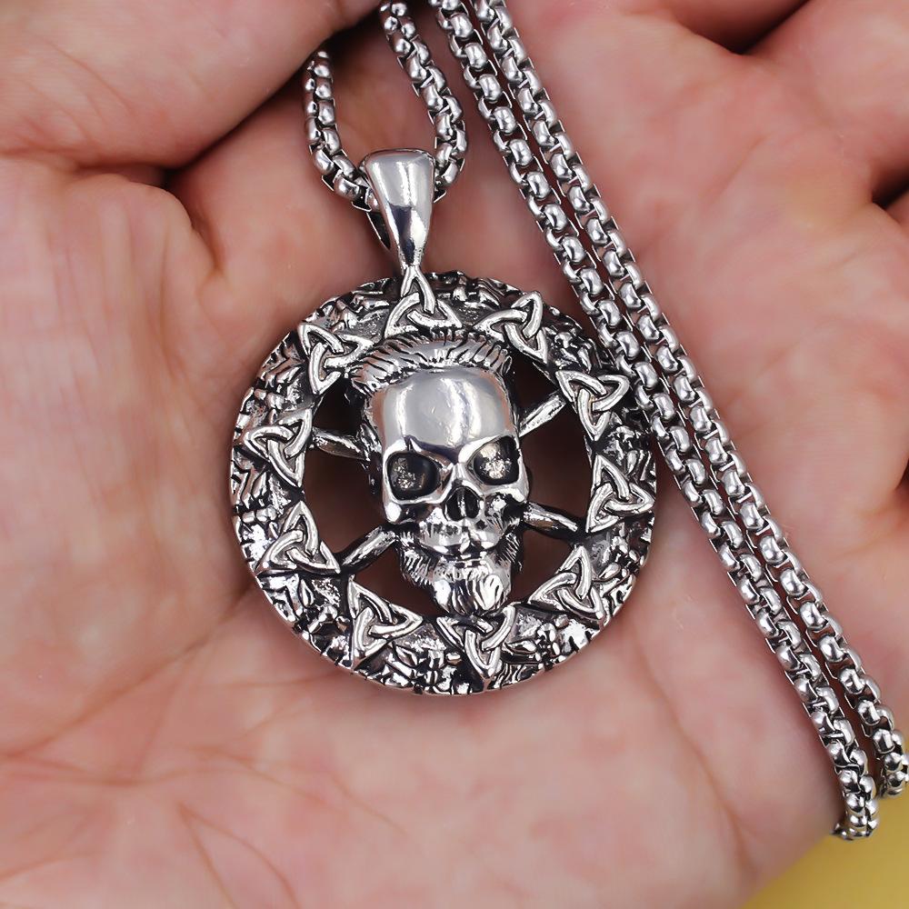 Celtic Knot Titanium Steel Pendant Retro Hip-Hop Necklace Versatile for Men and Women
