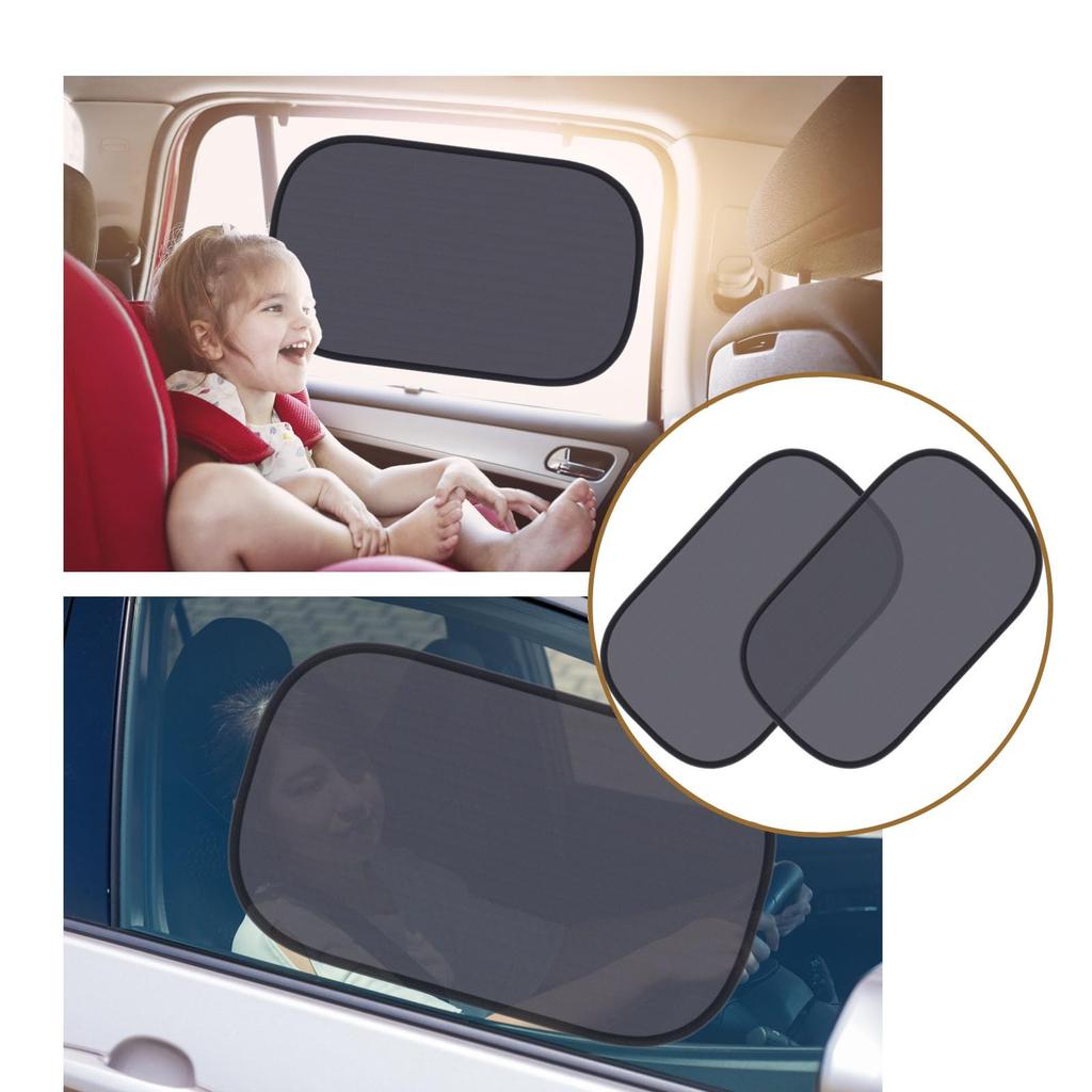 2 Piece Sun Shade Car Sun Shade Convenient Storage Blackout Curtains Heat Resistant Interior