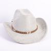 New Color Western Cowboy Hat Men's and Women's Commuting Versatile Simple Wind Wide Brim Top Hat Sun Hat