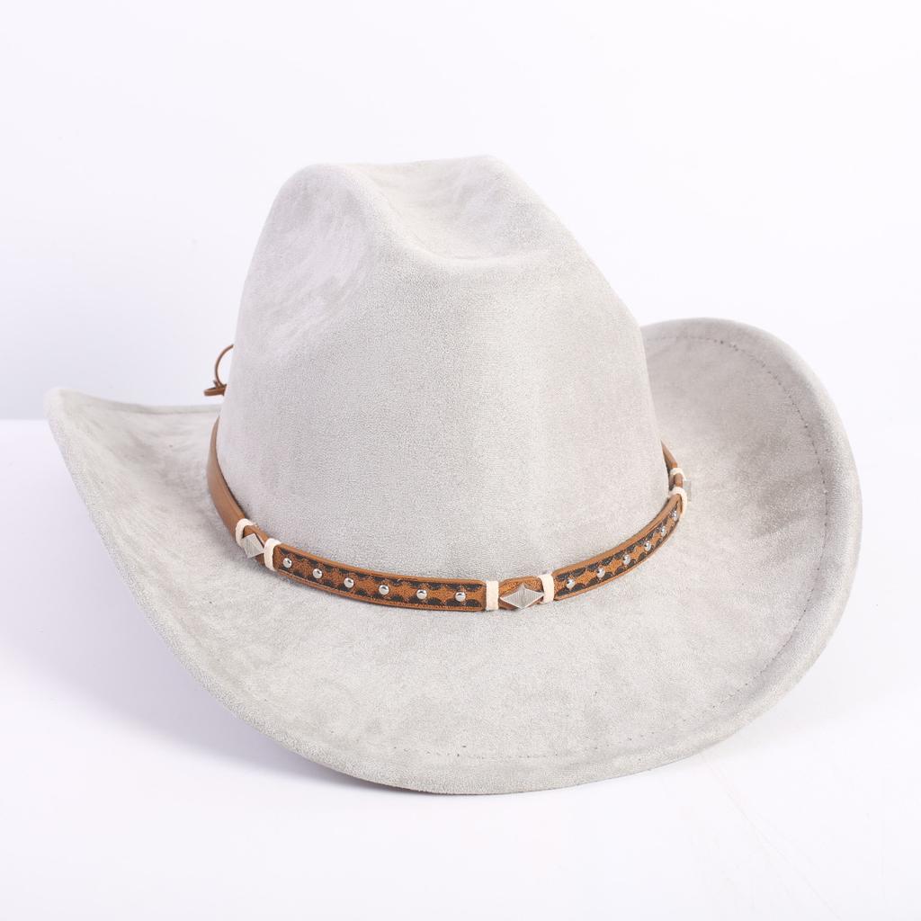 New Color Western Cowboy Hat Men's and Women's Commuting Versatile Simple Wind Wide Brim Top Hat Sun Hat
